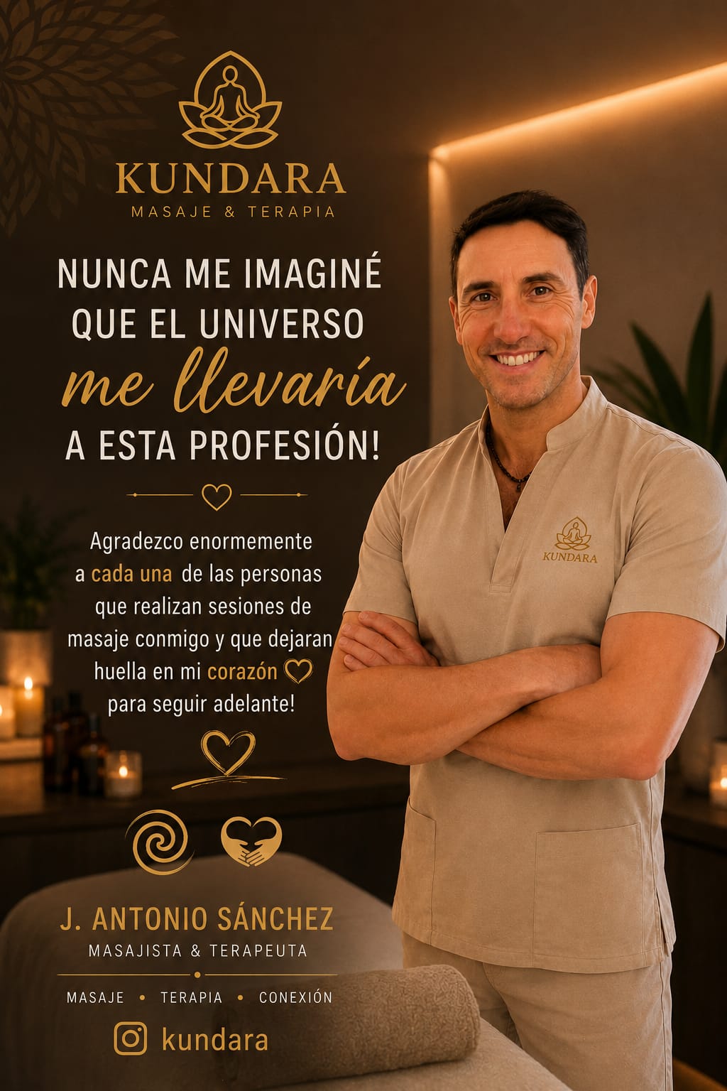 José Antonio Sánchez, terapeuta y masajista de Kundara